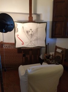 Dalí's easel, Castell de Púbol